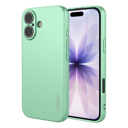 For iPhone 17 ENKAY Liquid Silicone Soft Shockproof Phone Case(Light Green) by ENKAY