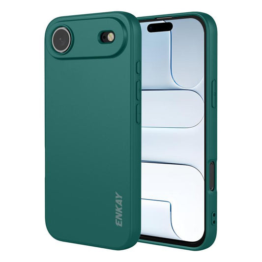For iPhone Air ENKAY Liquid Silicone Soft Shockproof Phone Case(Dark Green) by ENKAY