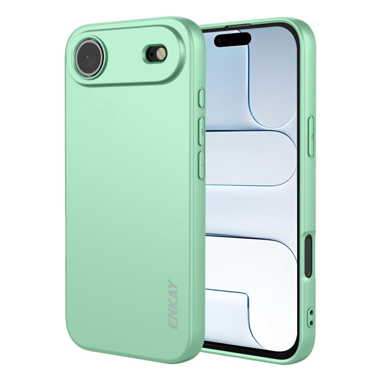 For iPhone Air ENKAY Liquid Silicone Soft Shockproof Phone Case(Light Green) by ENKAY