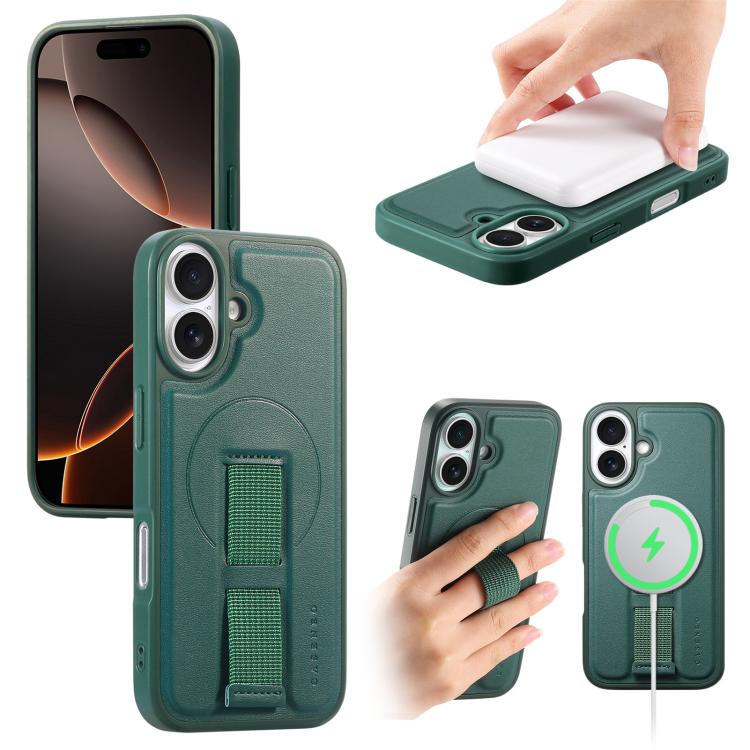 For iPhone 17 CaseNeo Finger Grip Wristband MagSafe Back Phone Case(Green) by CaseNeo