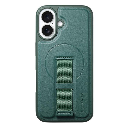 For iPhone 17 CaseNeo Finger Grip Wristband MagSafe Back Phone Case(Green) by CaseNeo