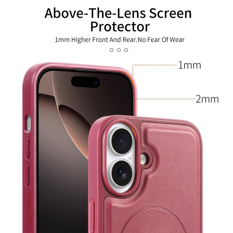 For iPhone 17 CaseNeo Finger Grip Wristband MagSafe Back Phone Case(Red) by CaseNeo