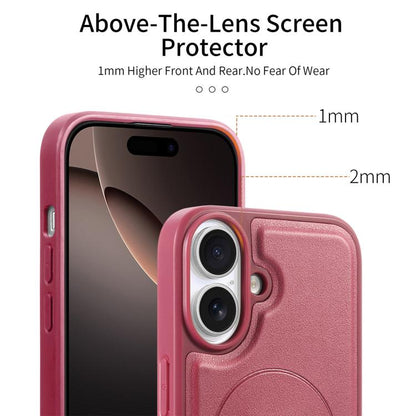 For iPhone 17 CaseNeo Finger Grip Wristband MagSafe Back Phone Case(Red) by CaseNeo