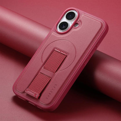 For iPhone 17 CaseNeo Finger Grip Wristband MagSafe Back Phone Case(Red) by CaseNeo