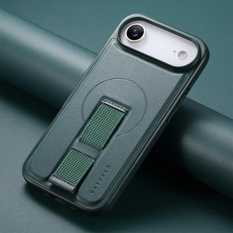 For iPhone Air CaseNeo Finger Grip Wristband MagSafe Back Phone Case(Green) by CaseNeo