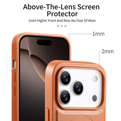 For iPhone 17 Pro CaseNeo Finger Grip Wristband MagSafe Back Phone Case(Brown) by CaseNeo