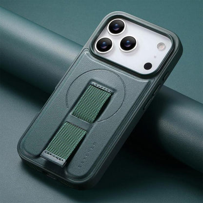 For iPhone 17 Pro CaseNeo Finger Grip Wristband MagSafe Back Phone Case(Green) by CaseNeo