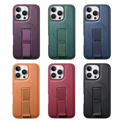 For iPhone 17 Pro CaseNeo Finger Grip Wristband MagSafe Back Phone Case(Green) by CaseNeo