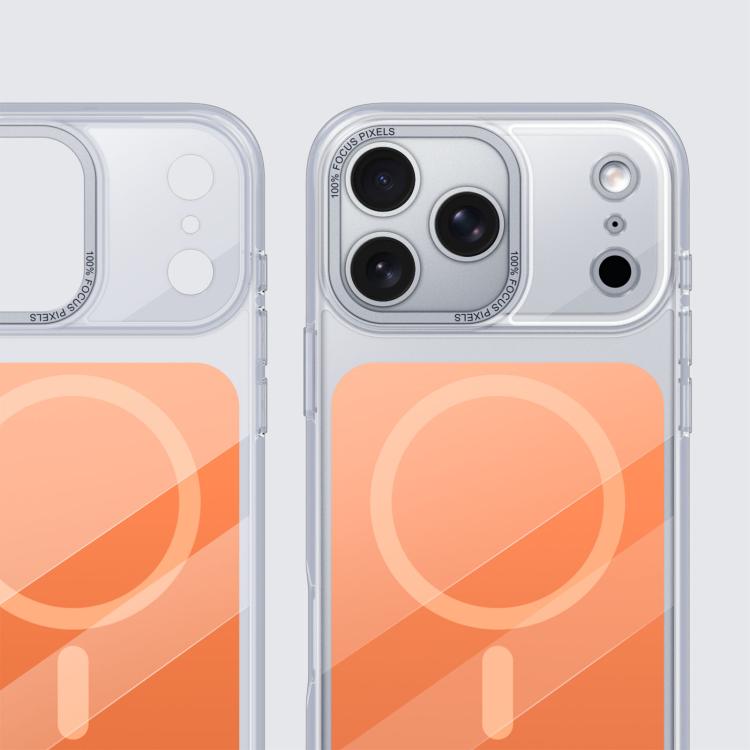 For iPhone 17 Pro Max Kalebol Transparent Magnetic MagSafe Skin Feel Phone Case(Orange) by Kalebol