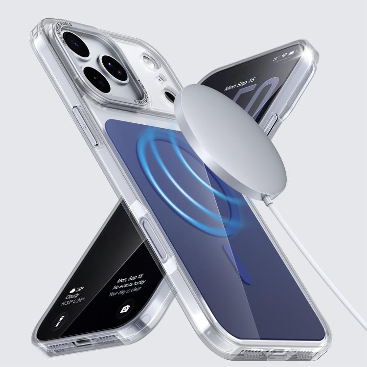 For iPhone 17 Pro Max Kalebol Transparent Magnetic MagSafe Skin Feel Phone Case(Blue) by Kalebol