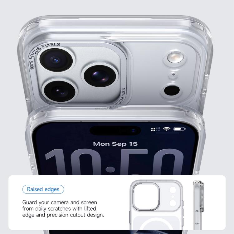 For iPhone 17 Pro Max Kalebol Transparent Magnetic MagSafe Skin Feel Phone Case(White) by Kalebol