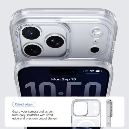 For iPhone 17 Pro Max Kalebol Transparent Magnetic MagSafe Skin Feel Phone Case(White) by Kalebol