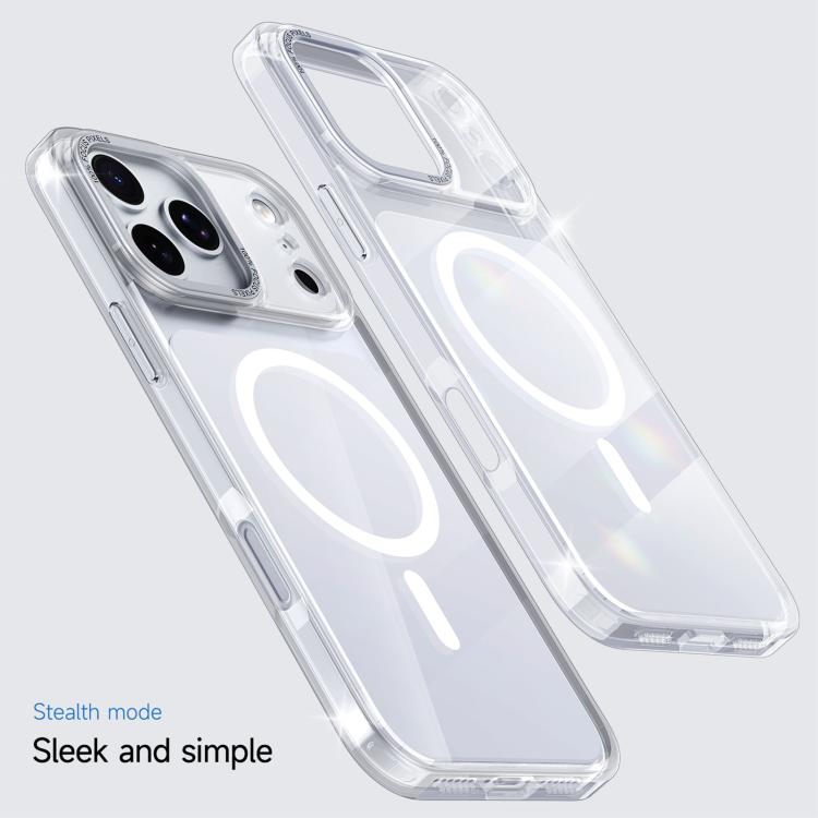 For iPhone 17 Pro Max Kalebol Transparent Magnetic MagSafe Skin Feel Phone Case(White) by Kalebol