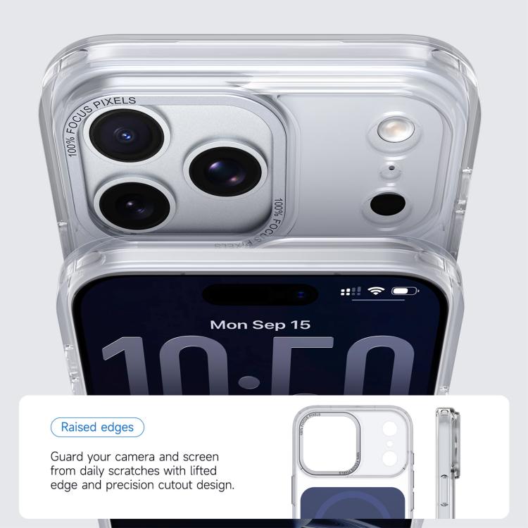 For iPhone 17 Pro Kalebol Transparent Magnetic MagSafe Skin Feel Phone Case(Blue) by Kalebol