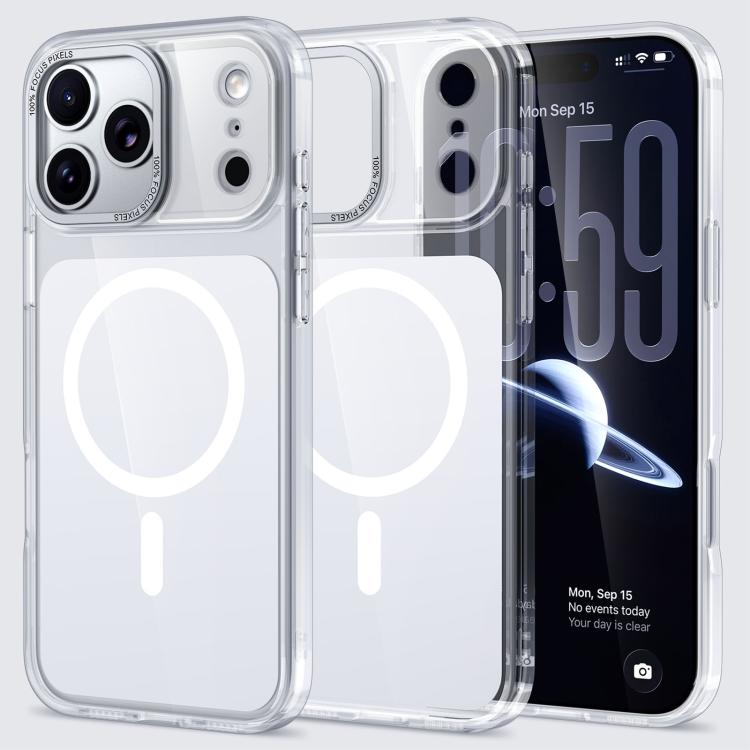 For iPhone 17 Pro Kalebol Transparent Magnetic MagSafe Skin Feel Phone Case(White) by Kalebol