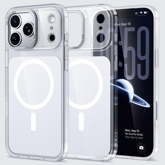 For iPhone 17 Pro Kalebol Transparent Magnetic MagSafe Skin Feel Phone Case(White) by Kalebol