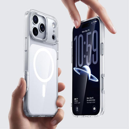 For iPhone 17 Pro Kalebol Transparent Magnetic MagSafe Skin Feel Phone Case(White) by Kalebol