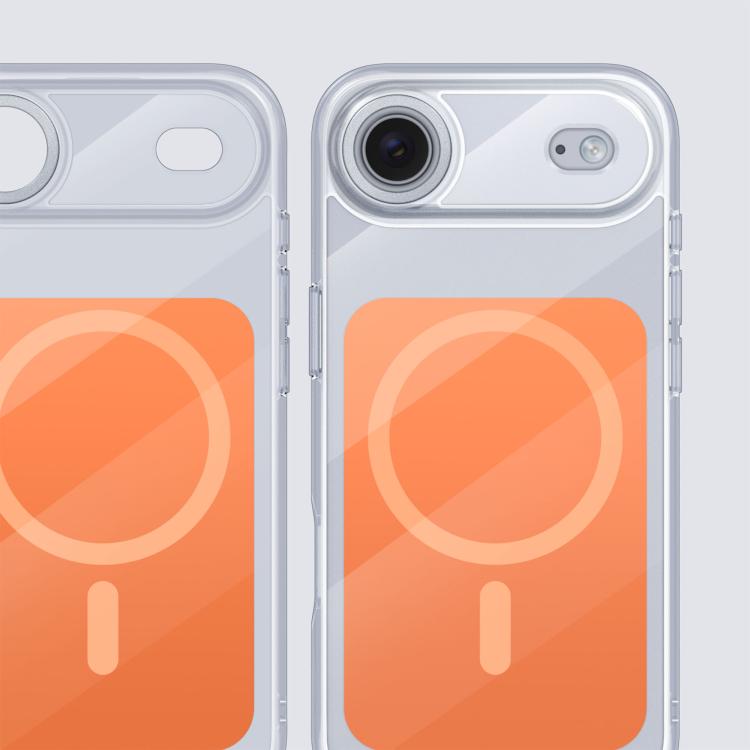 For iPhone Air Kalebol Transparent Magnetic MagSafe Skin Feel Phone Case(Orange) by Kalebol