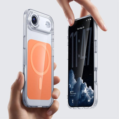 For iPhone Air Kalebol Transparent Magnetic MagSafe Skin Feel Phone Case(Orange) by Kalebol