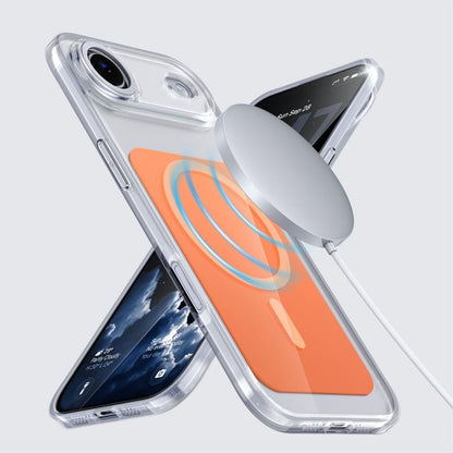 For iPhone Air Kalebol Transparent Magnetic MagSafe Skin Feel Phone Case(Orange) by Kalebol