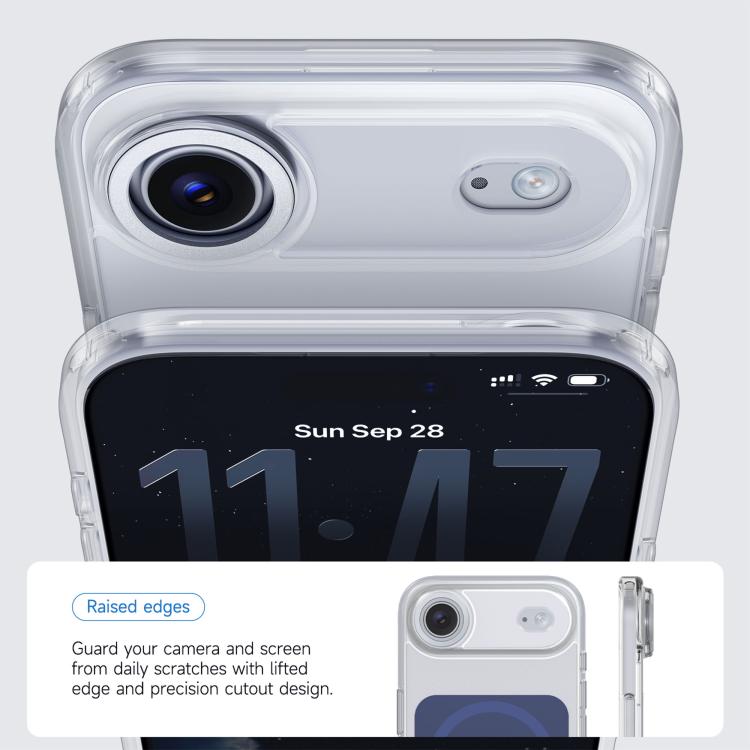 For iPhone Air Kalebol Transparent Magnetic MagSafe Skin Feel Phone Case(Blue) by Kalebol