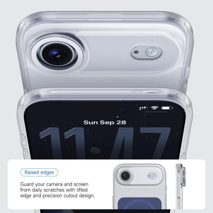 For iPhone Air Kalebol Transparent Magnetic MagSafe Skin Feel Phone Case(Blue) by Kalebol