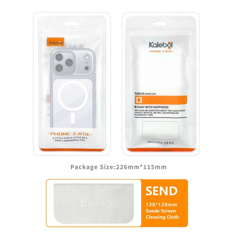 For iPhone Air Kalebol Transparent Magnetic MagSafe Skin Feel Phone Case(Orange) by Kalebol