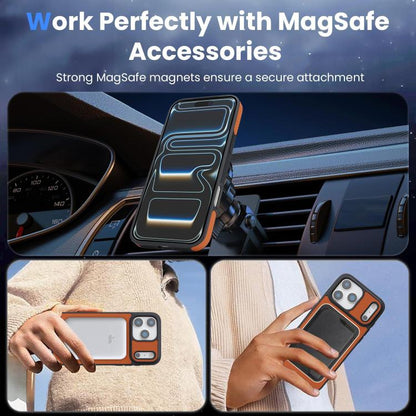 For iPhone 17 Pro Kalebol Carbon Fiber MagSafe Phone Case(Brown) by Kalebol