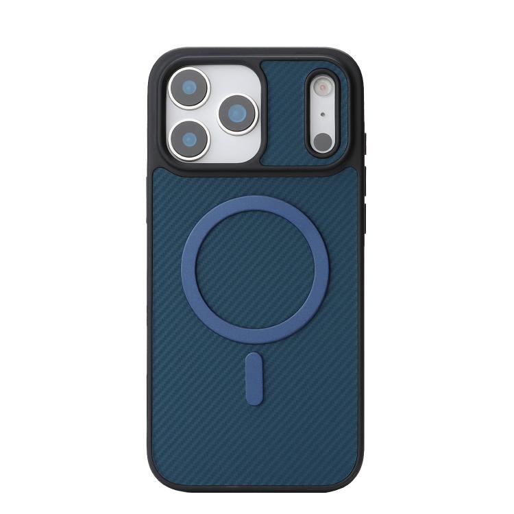For iPhone 17 Pro Kalebol Carbon Fiber MagSafe Phone Case(Blue) by Kalebol