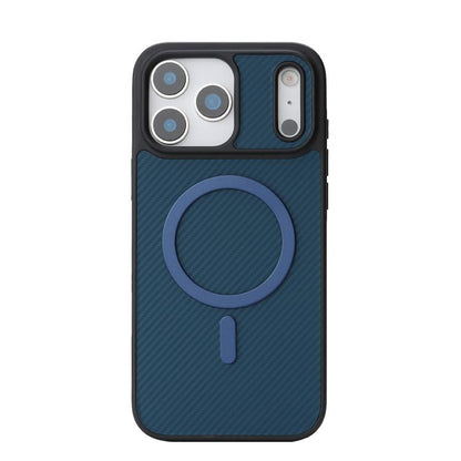 For iPhone 17 Pro Kalebol Carbon Fiber MagSafe Phone Case(Blue) by Kalebol