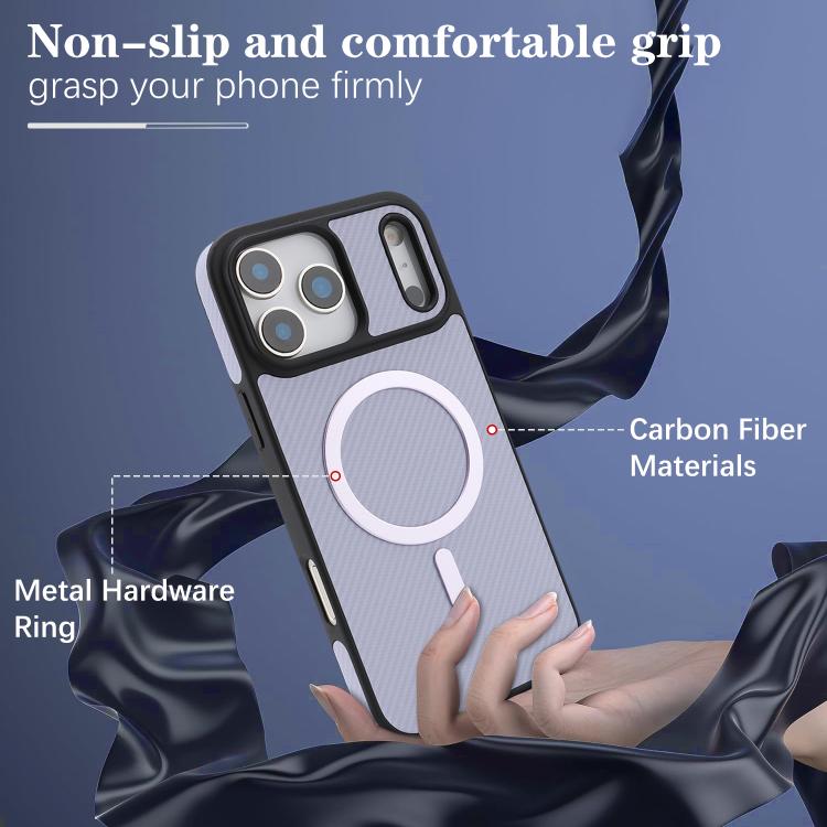 For iPhone 17 Pro Kalebol Carbon Fiber MagSafe Phone Case(Purple) by Kalebol