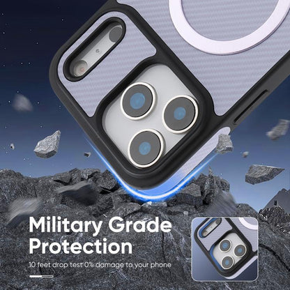 For iPhone 17 Pro Kalebol Carbon Fiber MagSafe Phone Case(Purple) by Kalebol