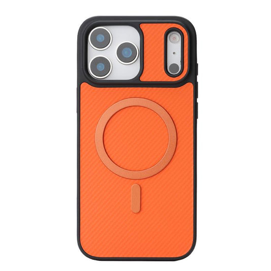 For iPhone 17 Pro Kalebol Carbon Fiber MagSafe Phone Case(Orange) by Kalebol