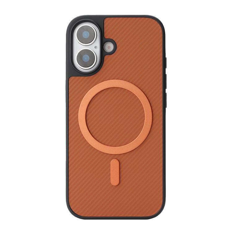 For iPhone 17 Kalebol Carbon Fiber MagSafe Phone Case(Brown) by Kalebol