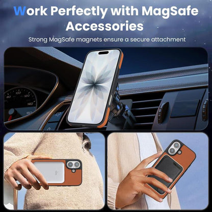 For iPhone 17 Kalebol Carbon Fiber MagSafe Phone Case(Brown) by Kalebol