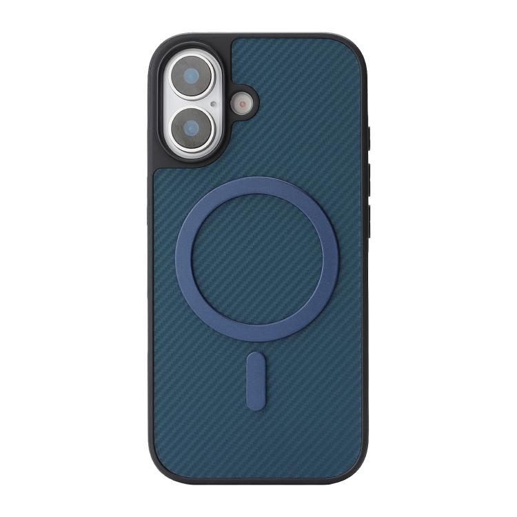 For iPhone 17 Kalebol Carbon Fiber MagSafe Phone Case(Blue) by Kalebol
