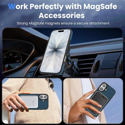 For iPhone 17 Kalebol Carbon Fiber MagSafe Phone Case(Blue) by Kalebol