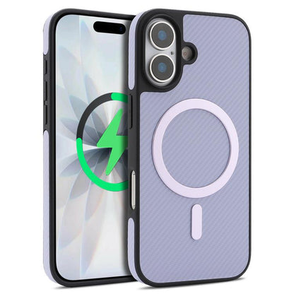 For iPhone 17 Kalebol Carbon Fiber MagSafe Phone Case(Purple) by Kalebol