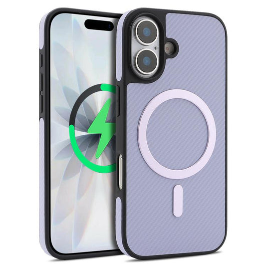 For iPhone 17 Kalebol Carbon Fiber MagSafe Phone Case(Purple) by Kalebol