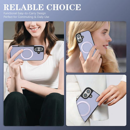 For iPhone 17 Kalebol Carbon Fiber MagSafe Phone Case(Purple) by Kalebol