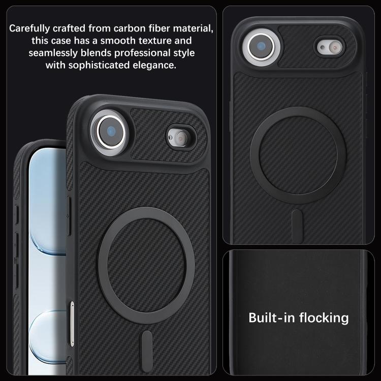 For iPhone Air Kalebol Carbon Fiber MagSafe Phone Case(Black) by Kalebol