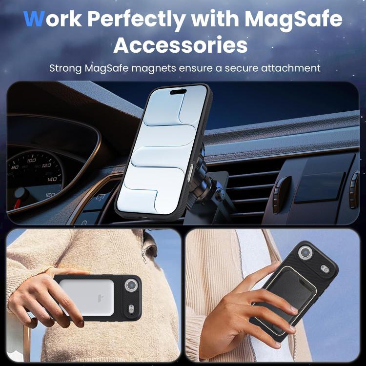 For iPhone Air Kalebol Carbon Fiber MagSafe Phone Case(Black) by Kalebol