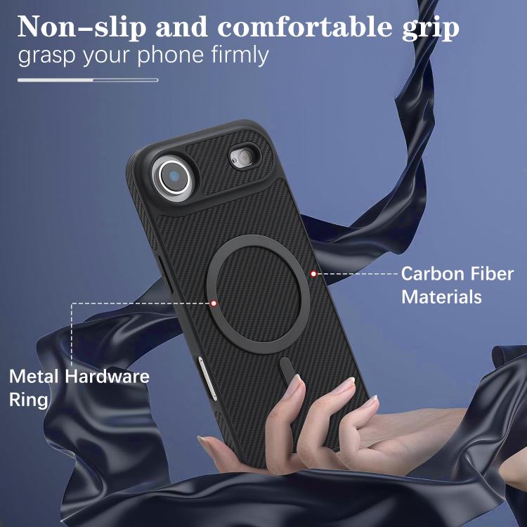 For iPhone Air Kalebol Carbon Fiber MagSafe Phone Case(Black) by Kalebol