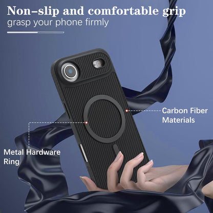For iPhone Air Kalebol Carbon Fiber MagSafe Phone Case(Black) by Kalebol