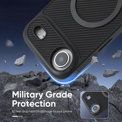 For iPhone Air Kalebol Carbon Fiber MagSafe Phone Case(Black) by Kalebol