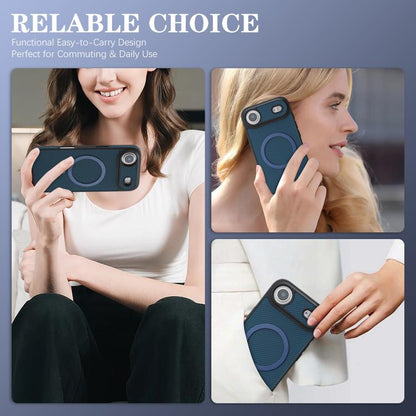 For iPhone Air Kalebol Carbon Fiber MagSafe Phone Case(Blue) by Kalebol