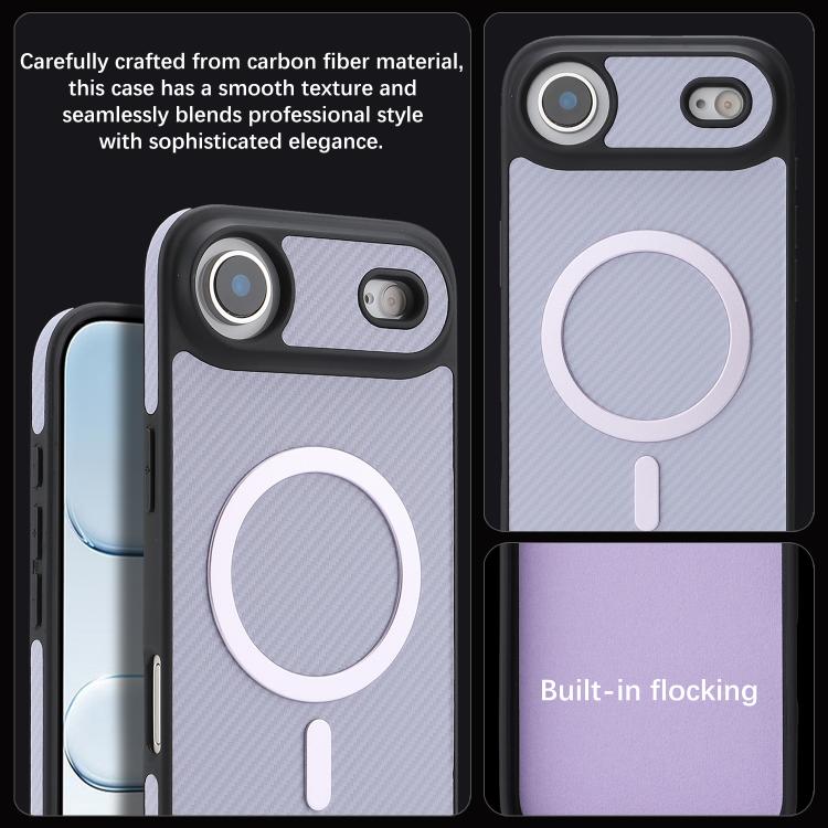 For iPhone Air Kalebol Carbon Fiber MagSafe Phone Case(Purple) by Kalebol