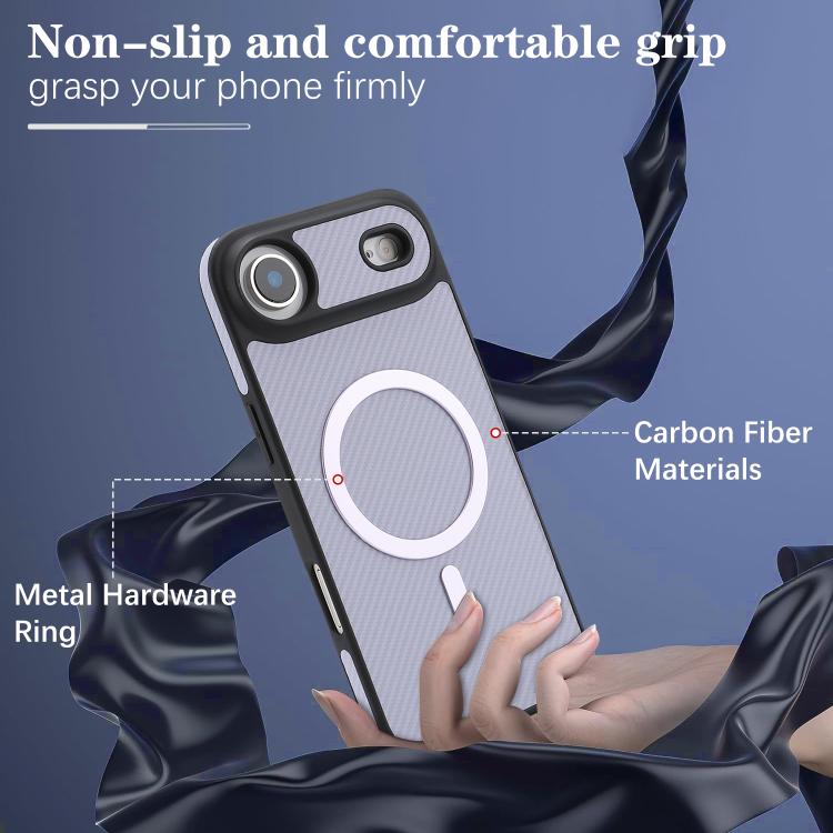 For iPhone Air Kalebol Carbon Fiber MagSafe Phone Case(Purple) by Kalebol