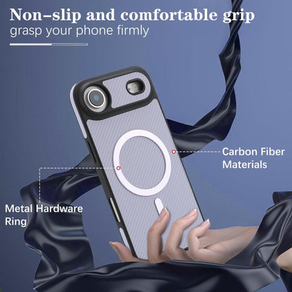 For iPhone Air Kalebol Carbon Fiber MagSafe Phone Case(Purple) by Kalebol