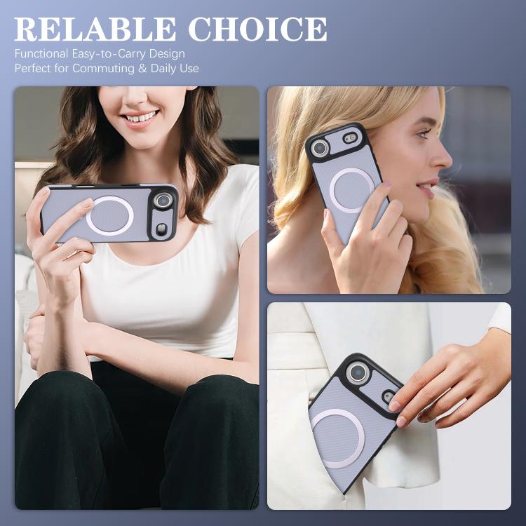 For iPhone Air Kalebol Carbon Fiber MagSafe Phone Case(Purple) by Kalebol